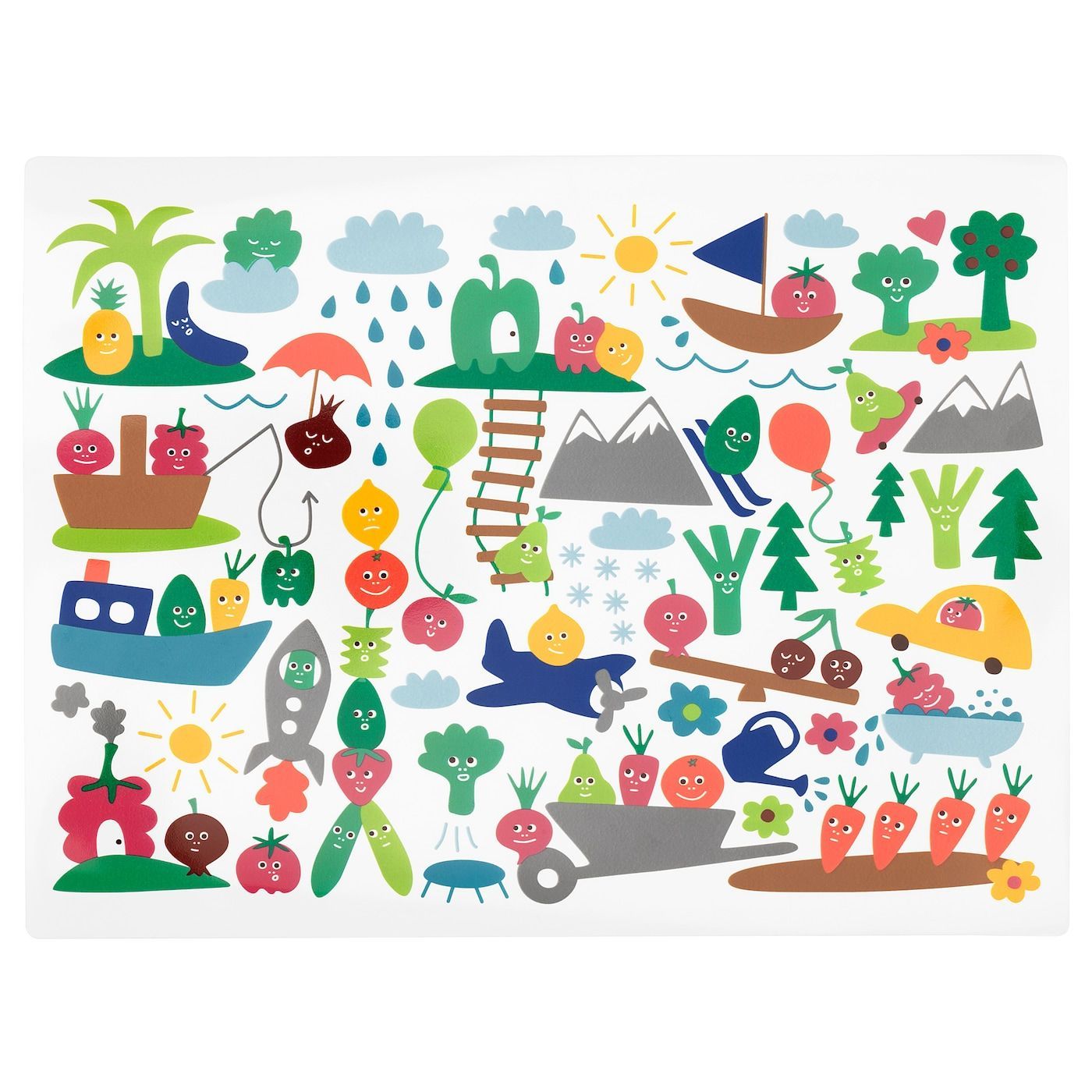 MATVRAСалфеткаподприборыразноцветнаядлядетей,40x30см,IKEA