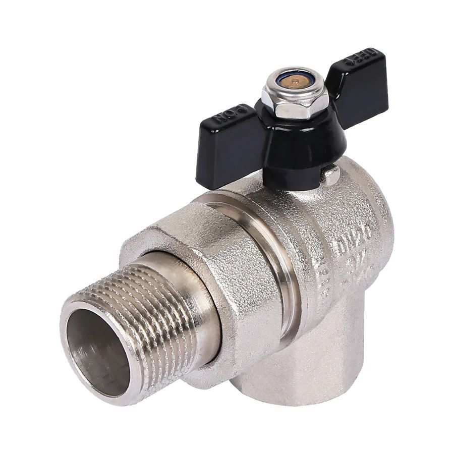 Кранамериканкаугловойусиленныйникелированный1/2"Г/ШTIMDE1235X