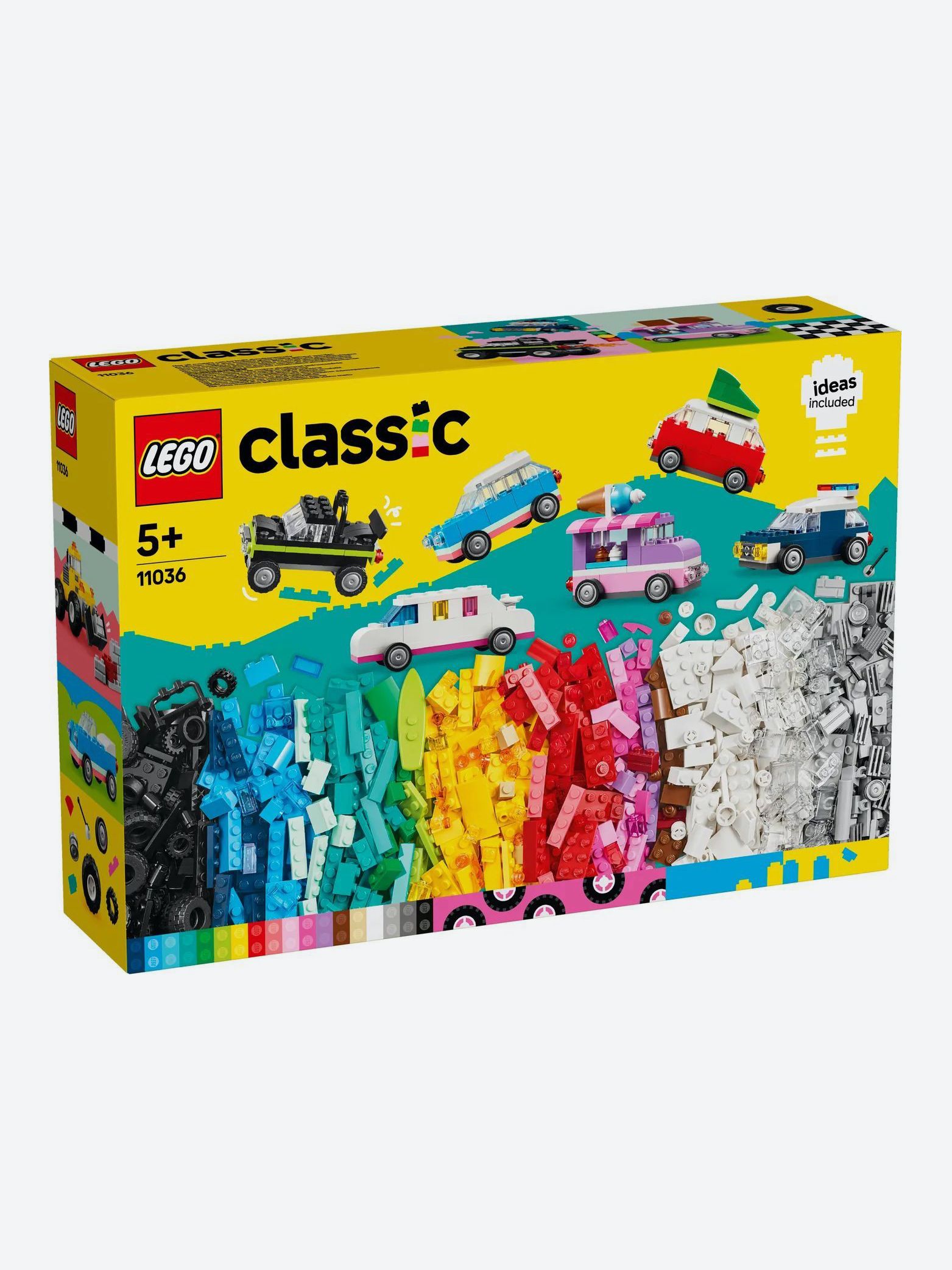 Конструктор LEGO Classic Креативные автомобили, 900 деталей, возраст от 5+, 11036