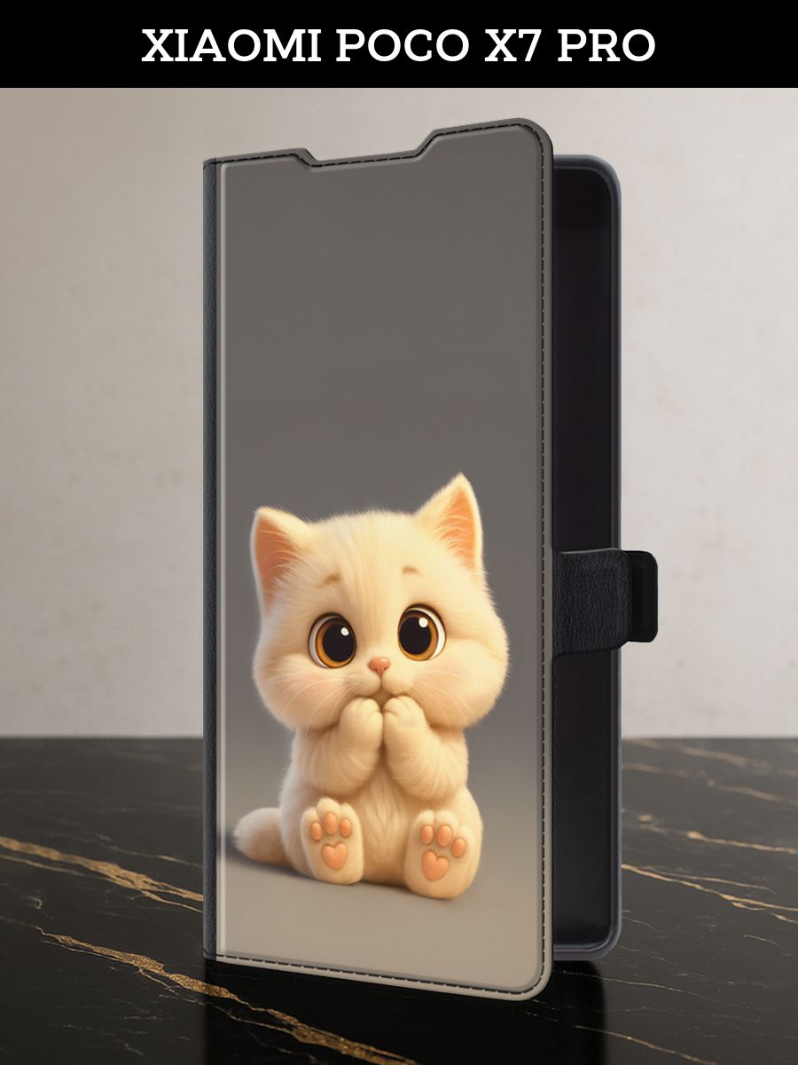Чехол-книжканаPocoX7Pro(ПокоХ7Про)скартоймилый