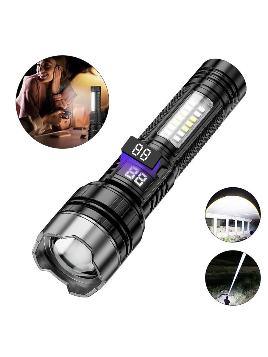 Цифровойдисплей,телескопическийзум,красныйисинийстробоскопическийфонарьвысокойинтенсивности,1200мАч