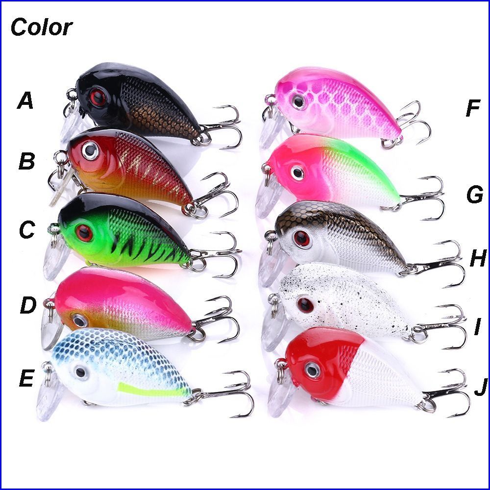 1штМикроКренкбейтCR0022IПлавающаяРыбнаяПриманкаШумныйЖесткийВоблер4.5см-7г