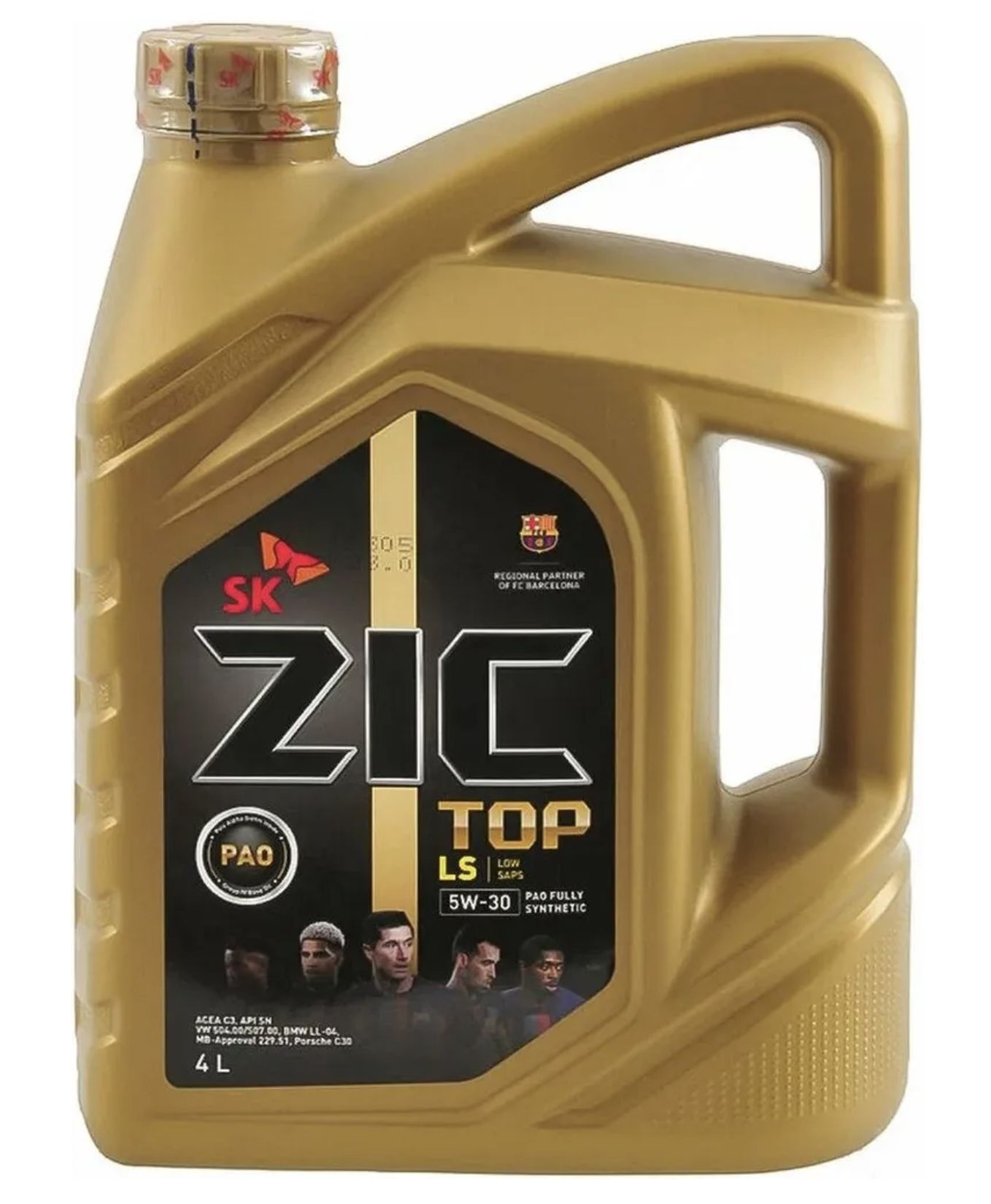 Масло моторное 5W30 синт. TOP LS (4л) (ZIC)