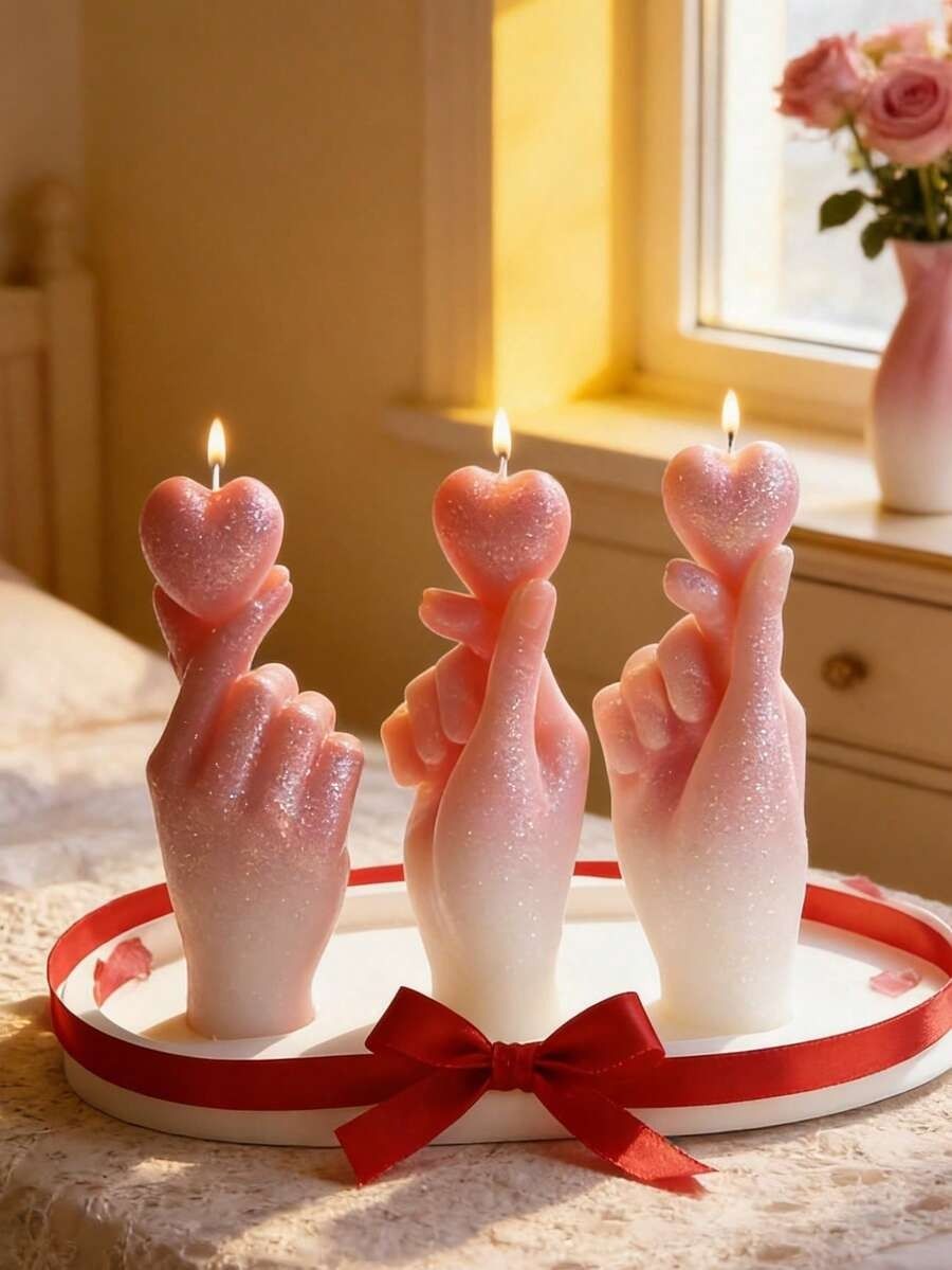 Иллюстрация: материалы и идеи для валентинских подсвечников