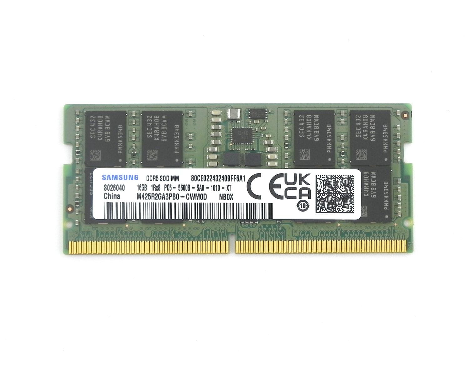 Модуль оперативной памяти Samsung 16 ГБ DDR5 PC44800 5600 MHz CL