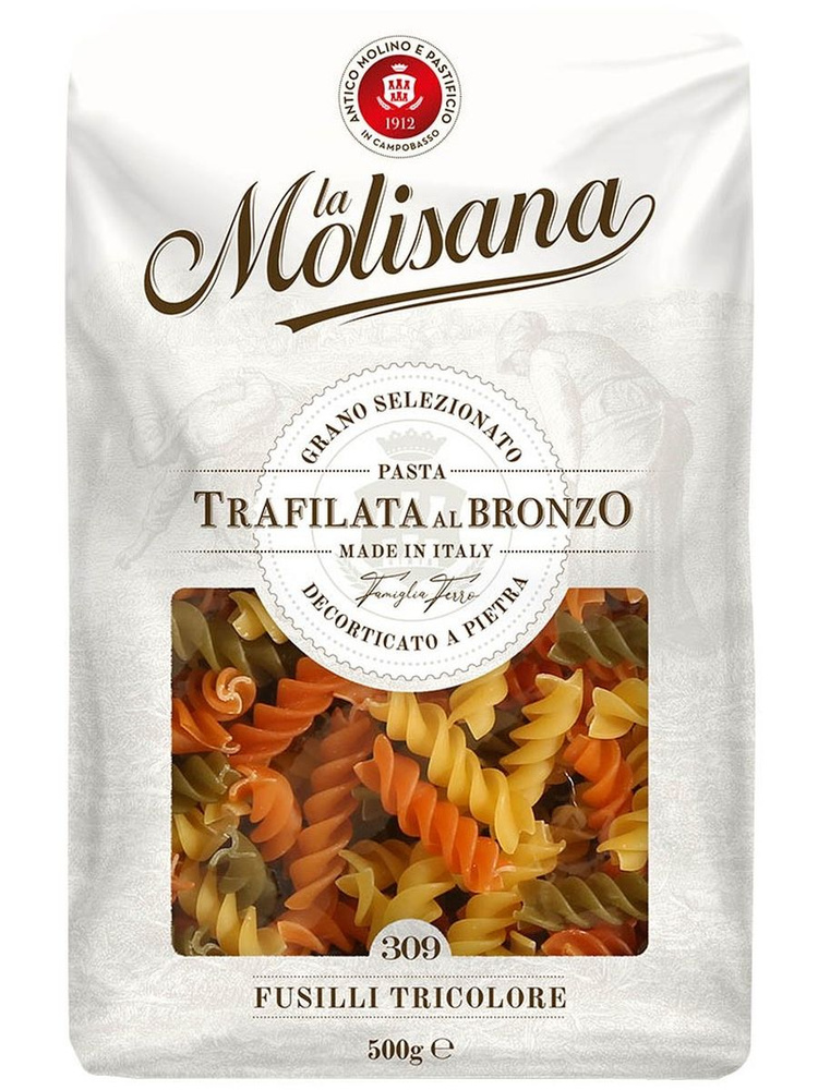 Макароны La Molisana спирали №309 с томатом и шпинатом, 500г #1
