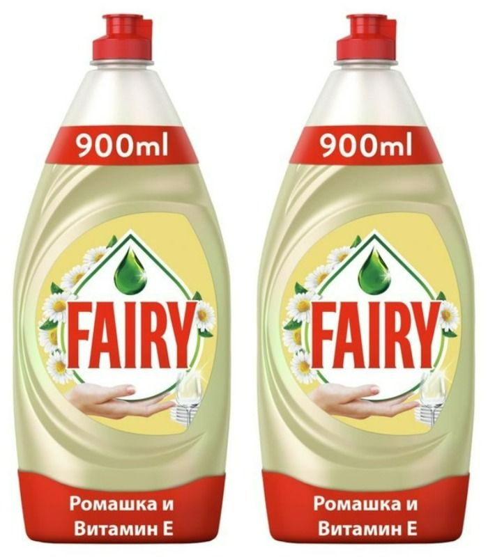 Fairy Средство для мытья посуды Нежные руки Ромашка и вит.Е, 900 мл, 2 шт  #1