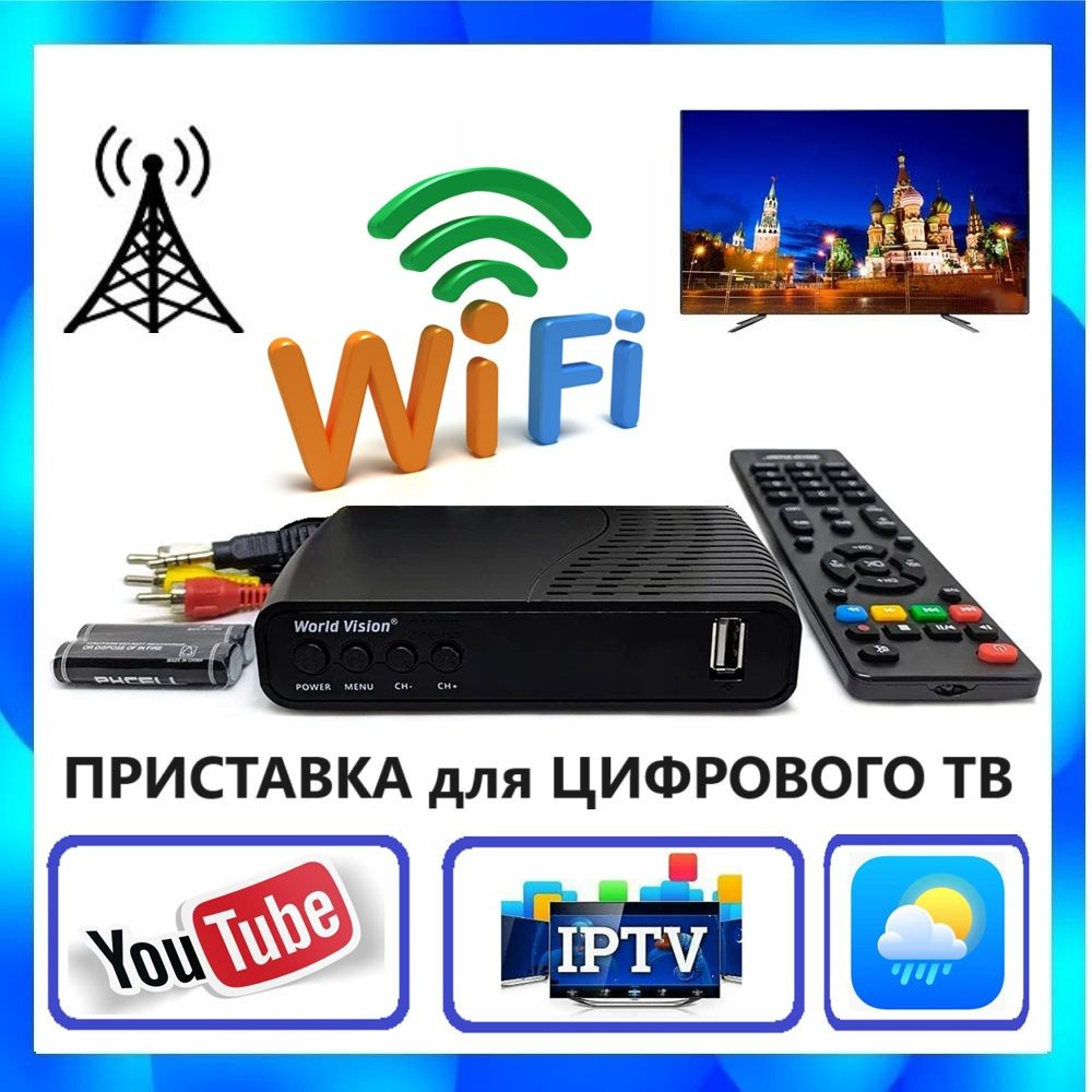 ТВ-ресивер HDOPENBOX DVB-T2-AntennaPro, черно-серый купить по выгодной цене  в интернет-магазине OZON (292463219)