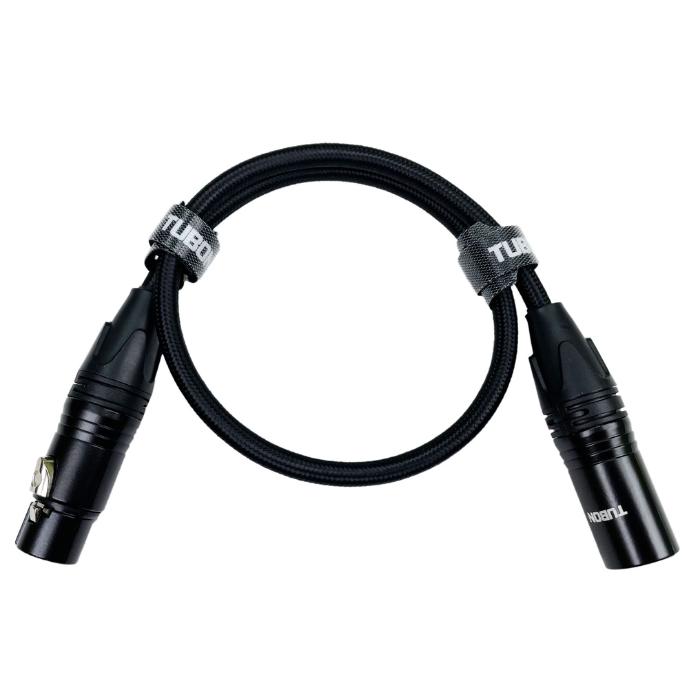 Кабель TUBON Микрофонный межблочный XLR (M) Male - XLR (F) Female OD6.0 Тканевая оплетка X002 0.5м  #1