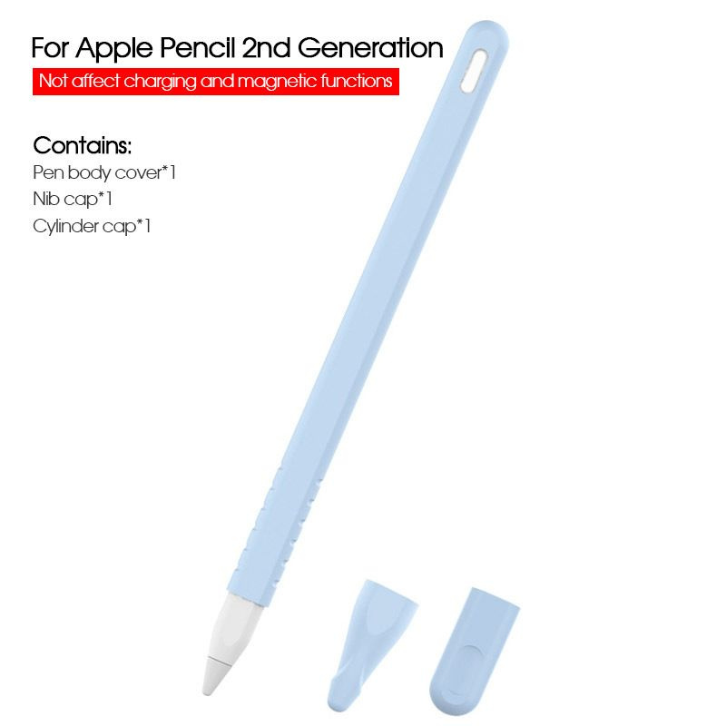 Защитный силиконовый чехол для Apple Pencil gen.2 небесно-голубой  #1