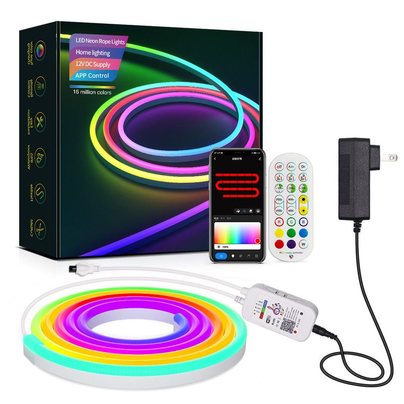 Светодиодная лента, 12В, IP67, 96 LED/m Умная светодиодная RGB лента 5 ...