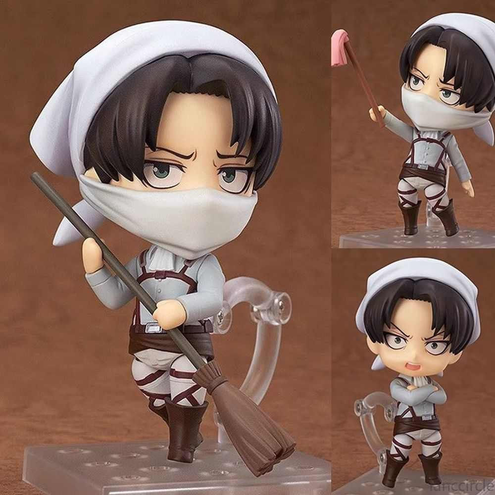 Фигурка нендороида атака титанов Версия для чистки леви Акkерман / Attack on Titan Levi Ackerman Подарки #1