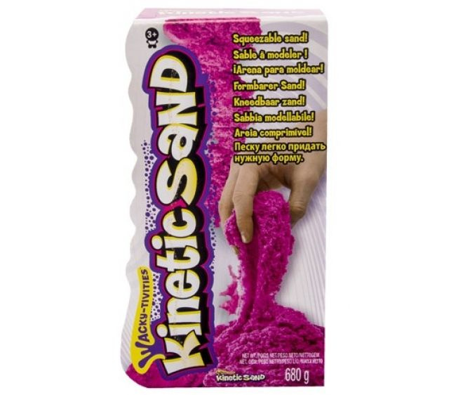 Песок для лепки Kinetic sand яркий цвет 680 гр розовый #1