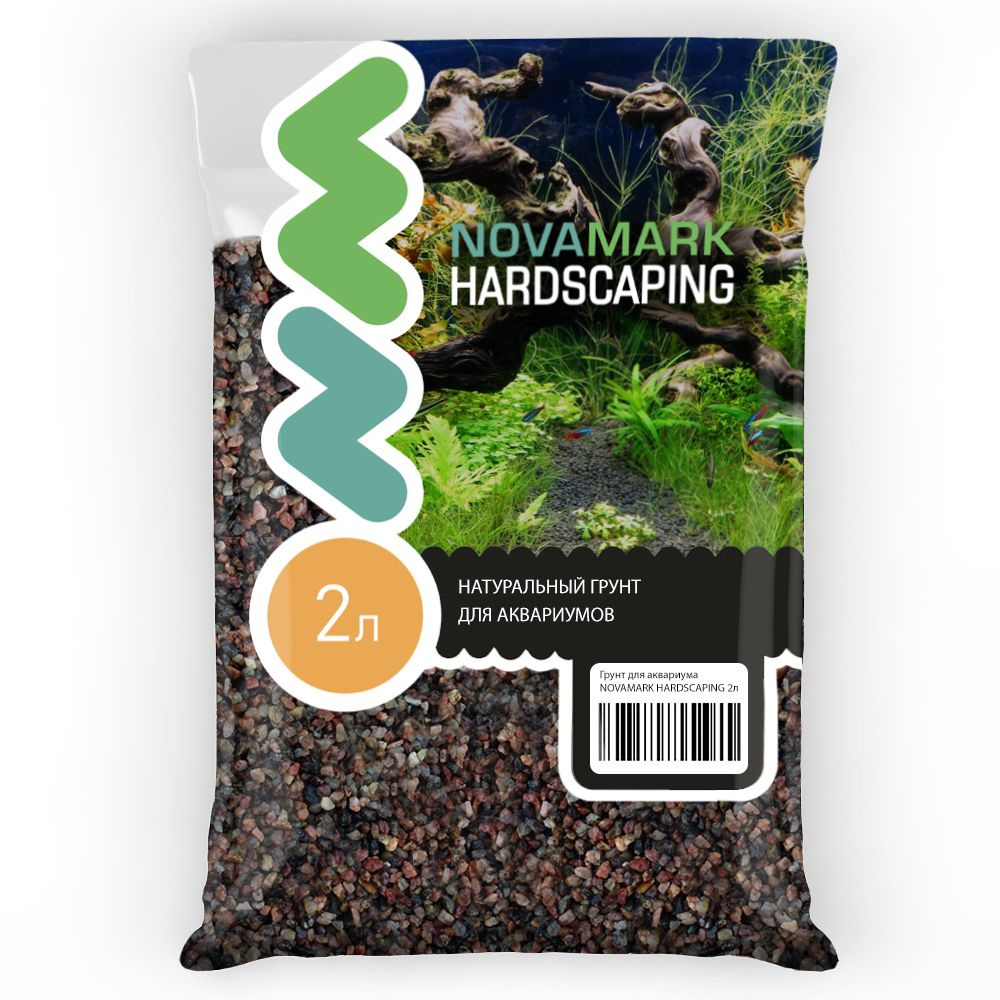 Грунт для аквариума NOVAMARK HARDSCAPING Коричневый песок 2,0-5,0 мм (River Brown), 2л  #1