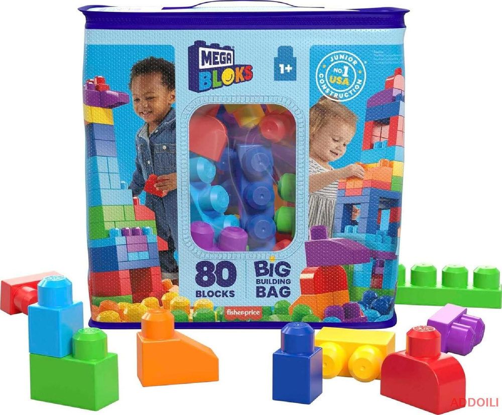 Mega Bloks, Набор крупных блоков, игрушки для малышей (80 блоков)  #1