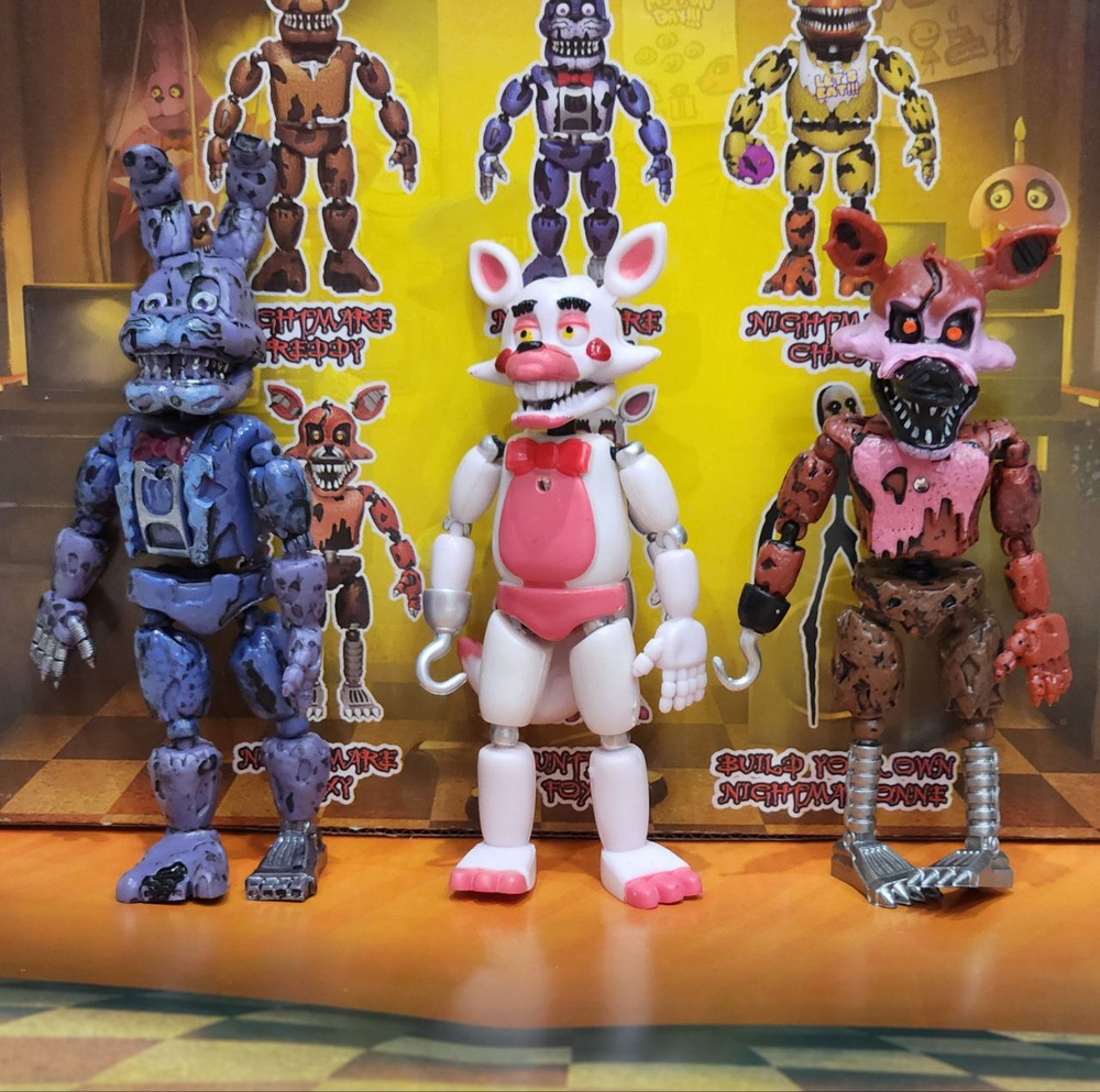 Фигурки "5 ночей с Фредди", кошмарные аниматроники (Фокси, Мангл, Бонни ...