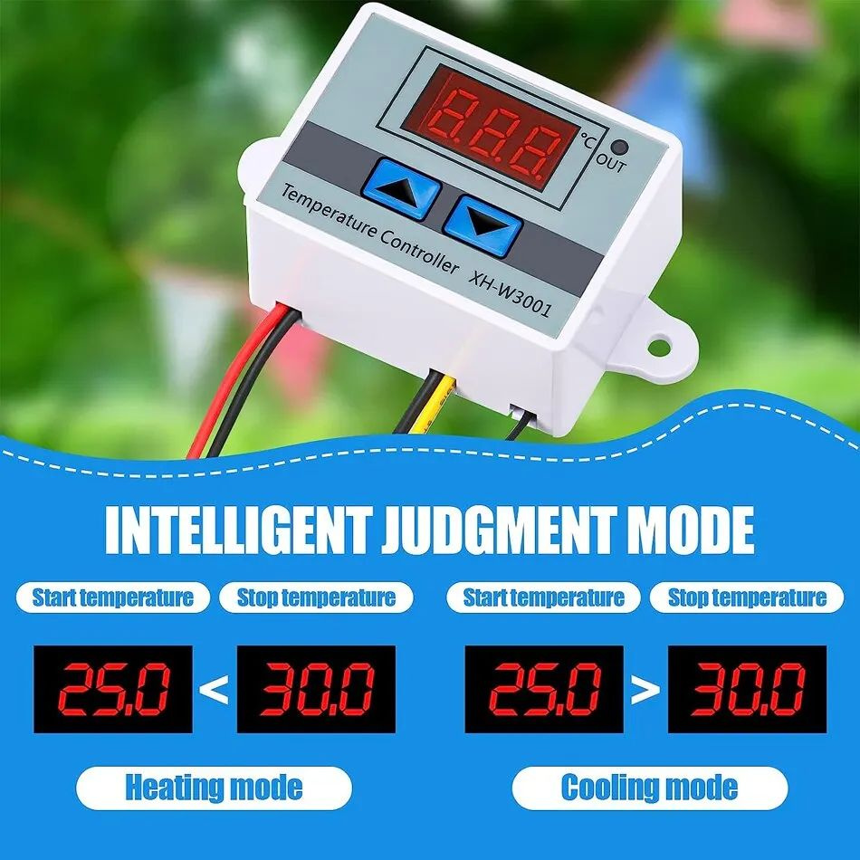 Терморегулятор / термостат ТЕХМЕТР XH-W3001 /24V/240W (Серый) - купить ...