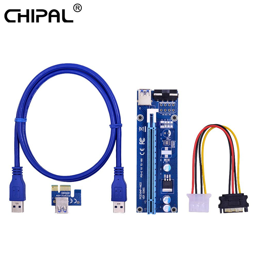 Райзер PCI-E для видеокарты CHIPAL VER006S Riser PCIE удлинитель PCI ...