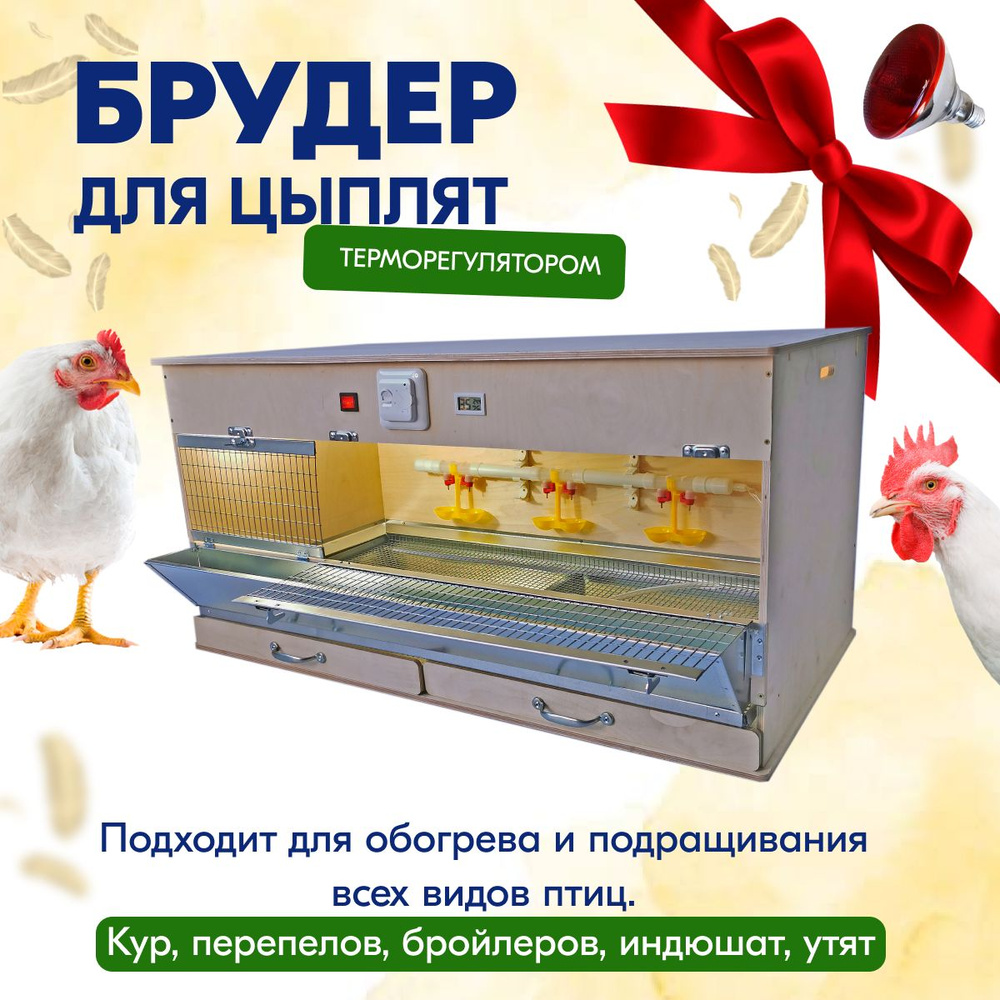 Брудер для цыплят, индюшат, перепелят с терморегулятором. Клетка для ...