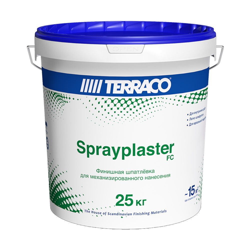 Шпатлевка финишная Terraco Sprayplaster (ведро) 25 кг #1