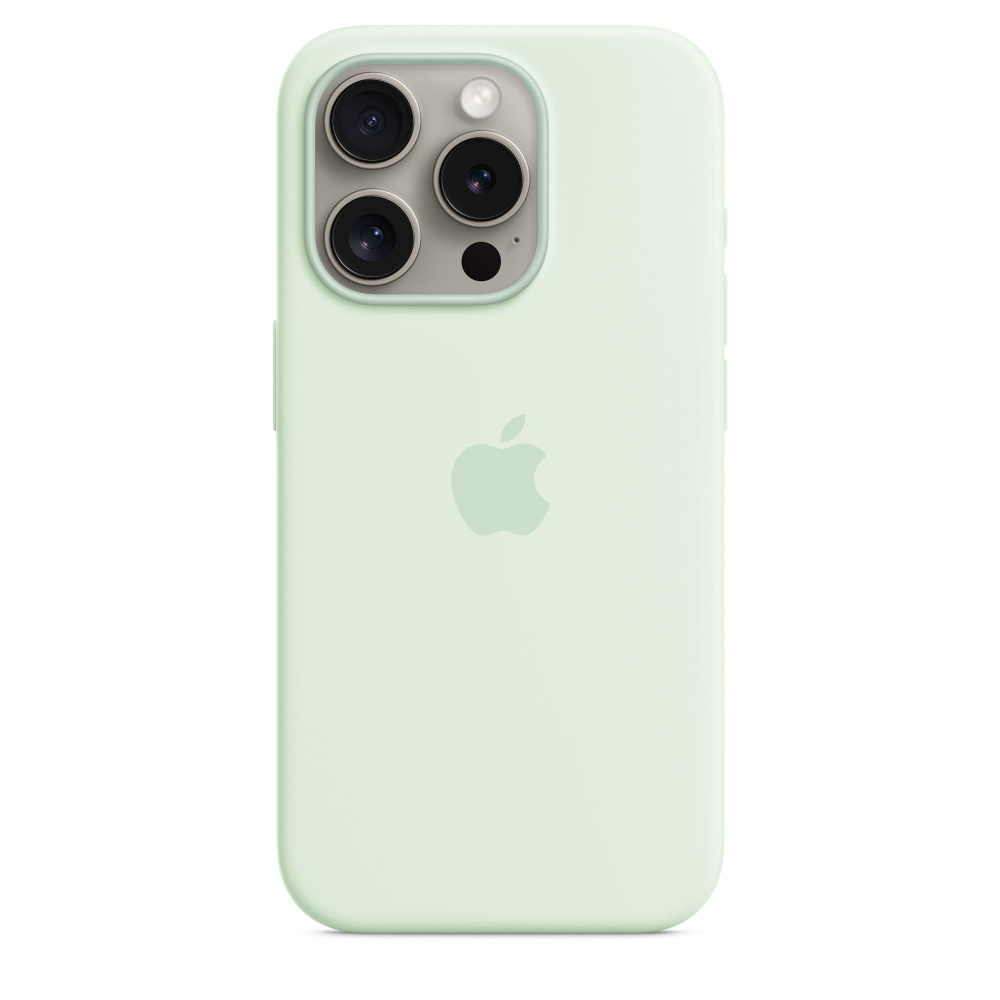 Чехол силиконовый МagSafe для iPhone 15 Pro Max Soft Mint с анимацией NFC,  Silicone case magsafe для Айфон 15 Про Макс мятный - купить с доставкой по  выгодным ценам в интернет-магазине OZON (1540617936)