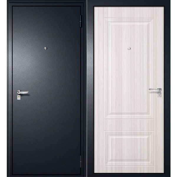 Дверь входная GOOD LITE-2 антик серебро белый ясень 960х2050мм левая  #1