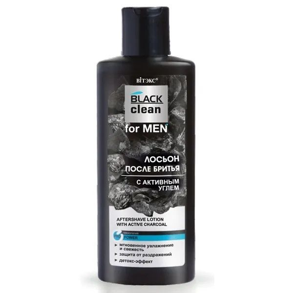 Лосьон после бритья Белита-Витекс "Black Clean", For Men, с активным углем, 150 мл  #1