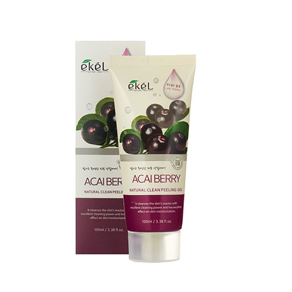 EKEL / Экель Natural Clean Peeling Gel Acai Berry Пилинг-скатка для лица с экстрактом ягод асаи антивозрастная #1