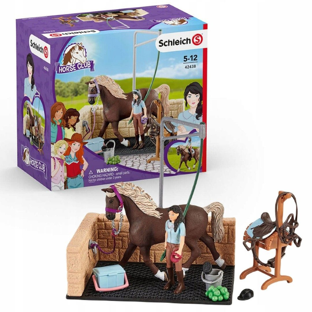 Фигурки Schleich Horse Club - Игровой набор Шляйх Мойка лошадей Эмили и Луна 42438  #1