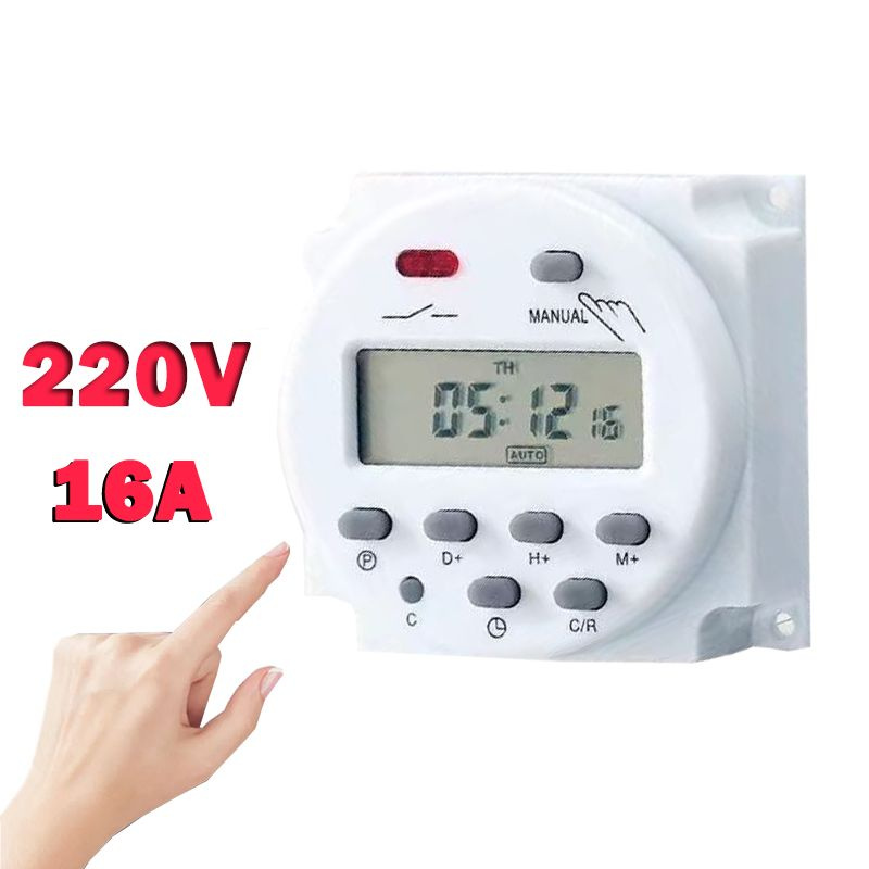 Реле времени в DIN рейку AHC30A 220В 16А / Программируемый цифровой ...