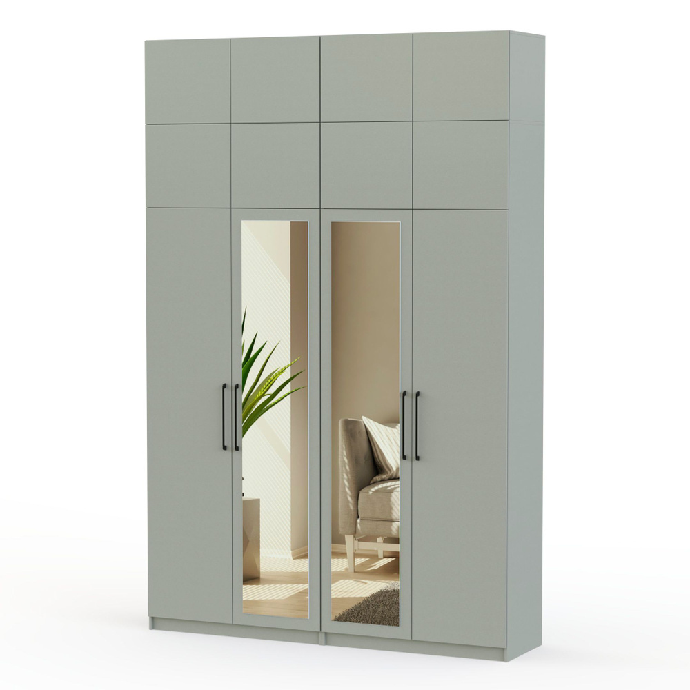 Шкаф распашной BestMebel Шкаф для одежды Остин Нео 15, 220x55x270 см ...