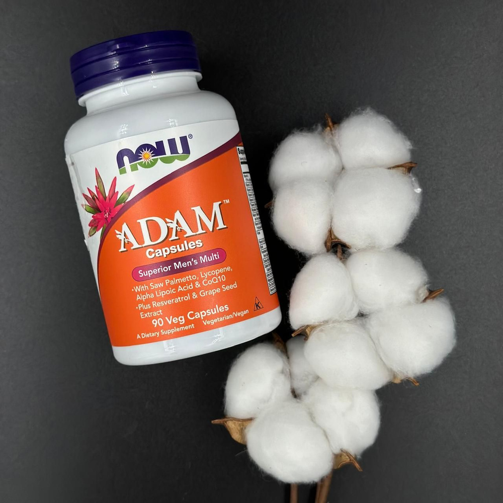 NOW Foods ADAM 90 veg capsules, Нау Адам, мультивитамины для мужчин, 90 ...