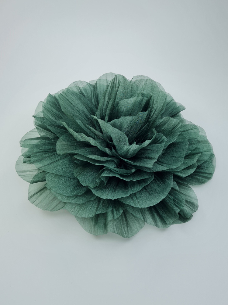 Брошь цветок из ткани зеленый - купить с доставкой по выгодным ценам в ...