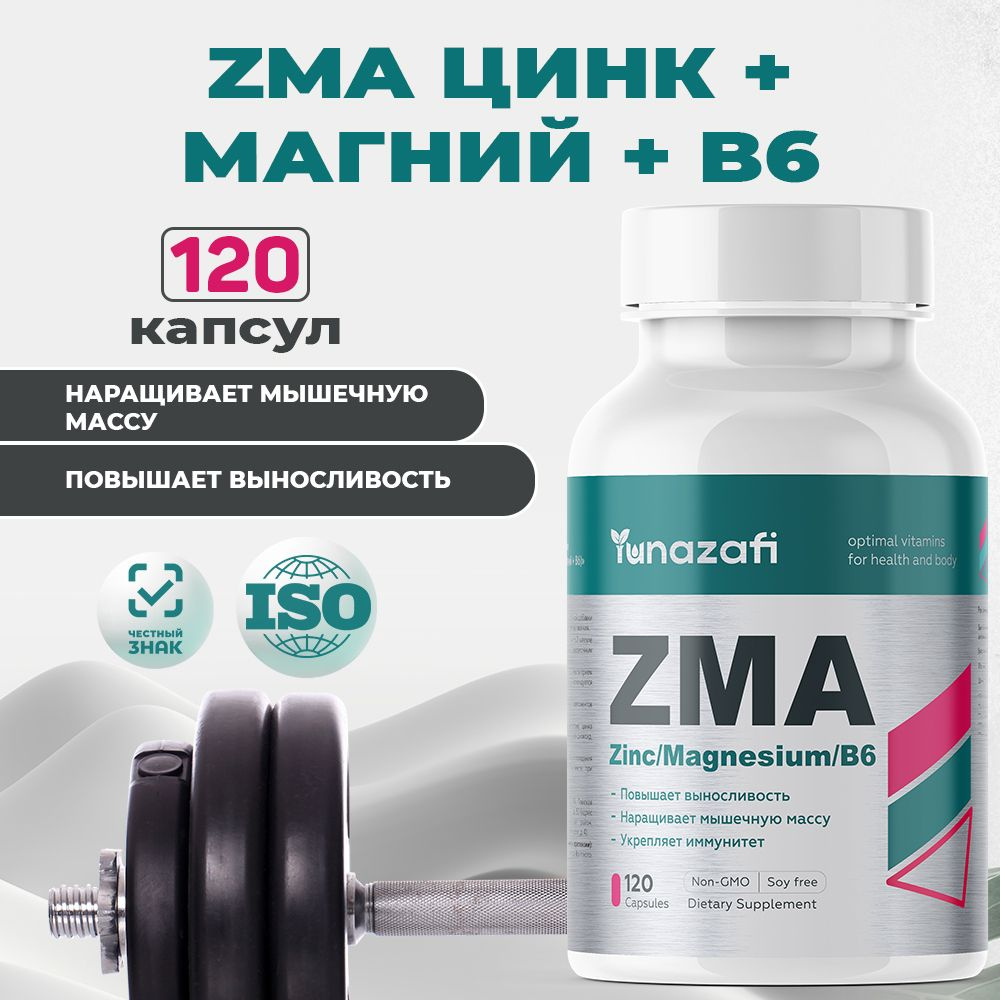 ZMA / Спортивное питание и бустер тестостерона для мужчин / Витамины ЗМА  цинк + магний + В6, 120 капсул - купить с доставкой по выгодным ценам в  интернет-магазине OZON (1553758349)