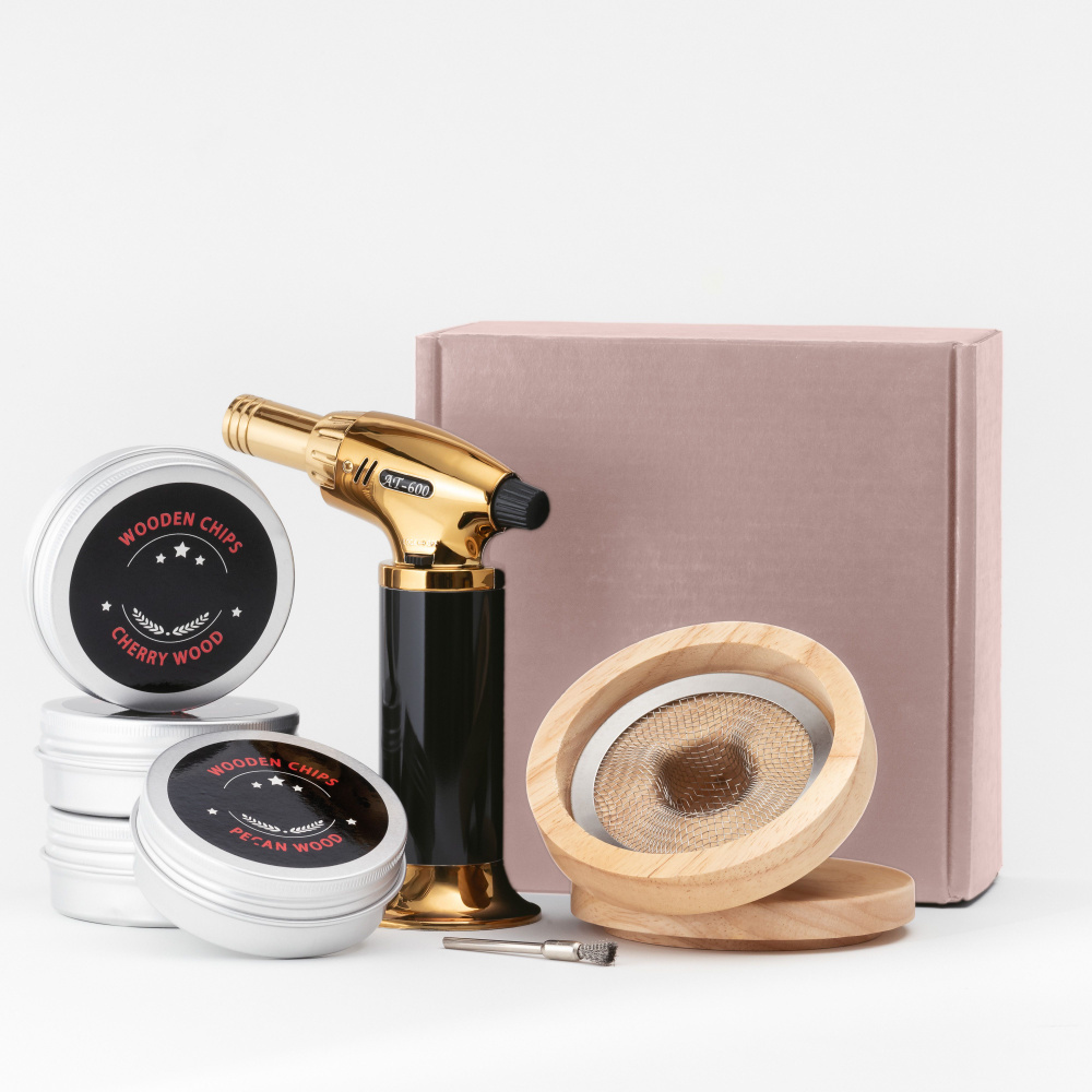 Набор для копчения виски и коктейлей + кулинарная горелка Cocktail ...