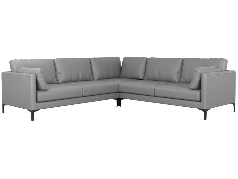 Диван угловой из экокожи Nappa Кларке C982846, CL114, black - купить с ...