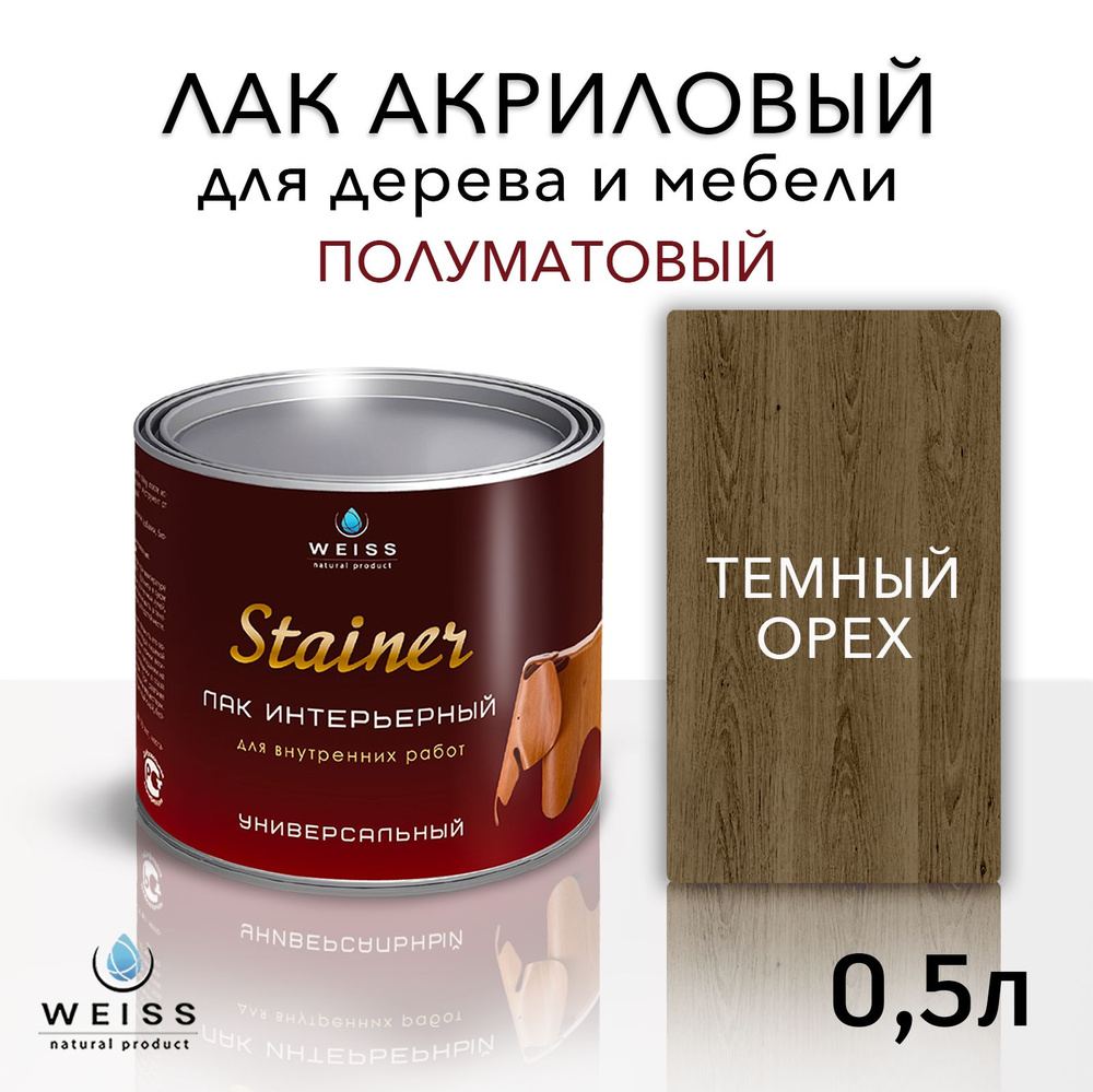 Лак строительный WEISS natural product, основа Акриловая дисперсия, работы  Внутренние - купить по выгодной цене в интернет-магазине OZON (831072209)