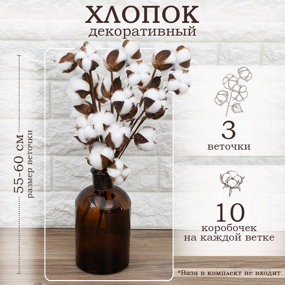 Handy Plants Букет из сухоцветов, 59 см, 240 гр, 30 шт