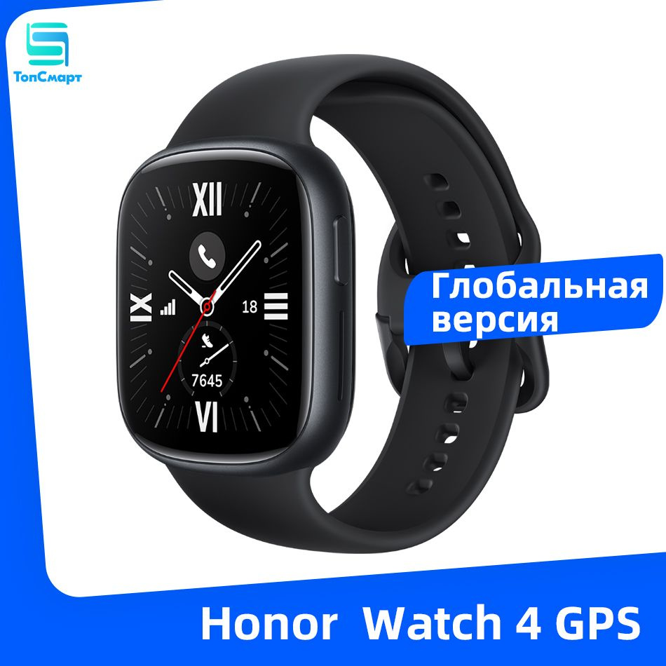 Honor Умные часы HONOR WATCH 4 Глобальной версии с функцией вызова по Bluetooth, AMOLED-дисплеем 1,75 #1