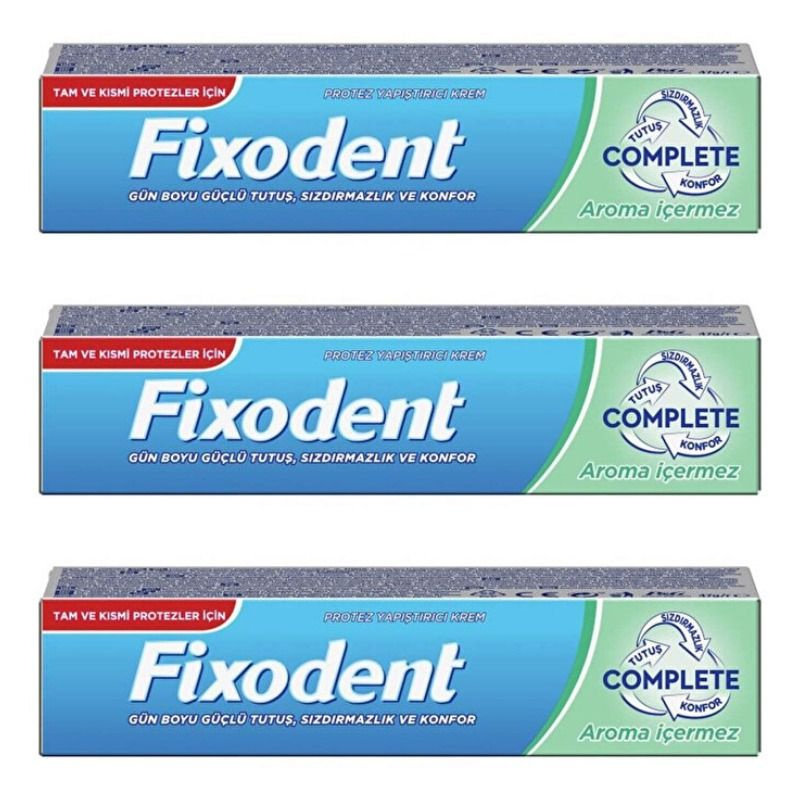 Fixodent complete крем для фиксации зубных протезов 3 шт по 47 гр ...
