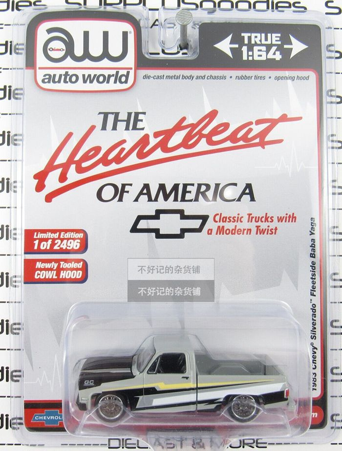 Машинка auto world 1/64 Car model toy Chevrolet pickup SILVERADO C10 ...