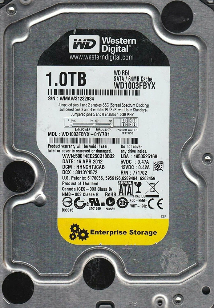 Western Digital 1 ТБ Внутренний жесткий диск (WD1003FBYX)  #1