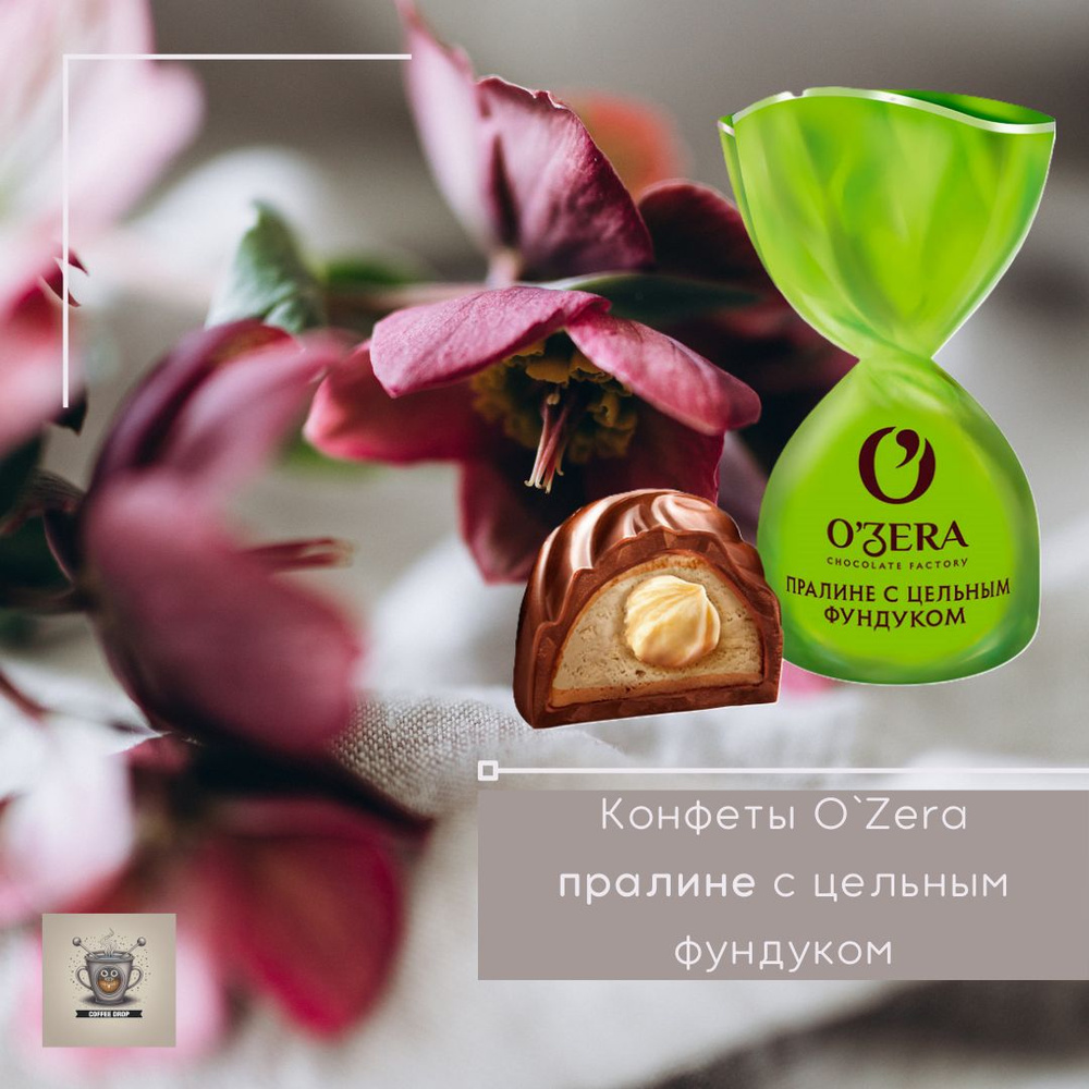 Шоколадные конфеты "O"Zera", пралине с цельным фундуком, 500гр  #1