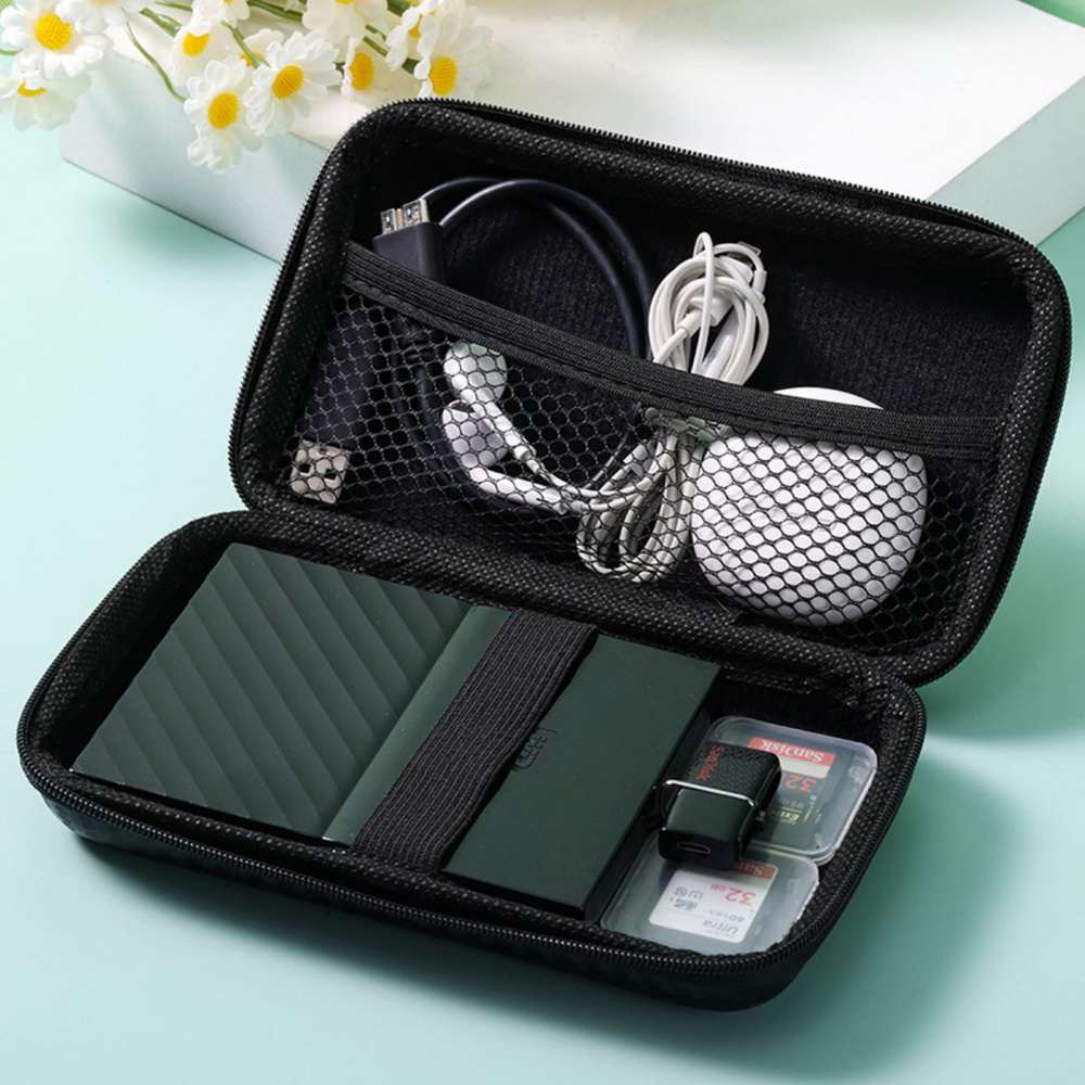 Органайзер для хранения проводов и кабелей черный 17х9х4 см купить на ...