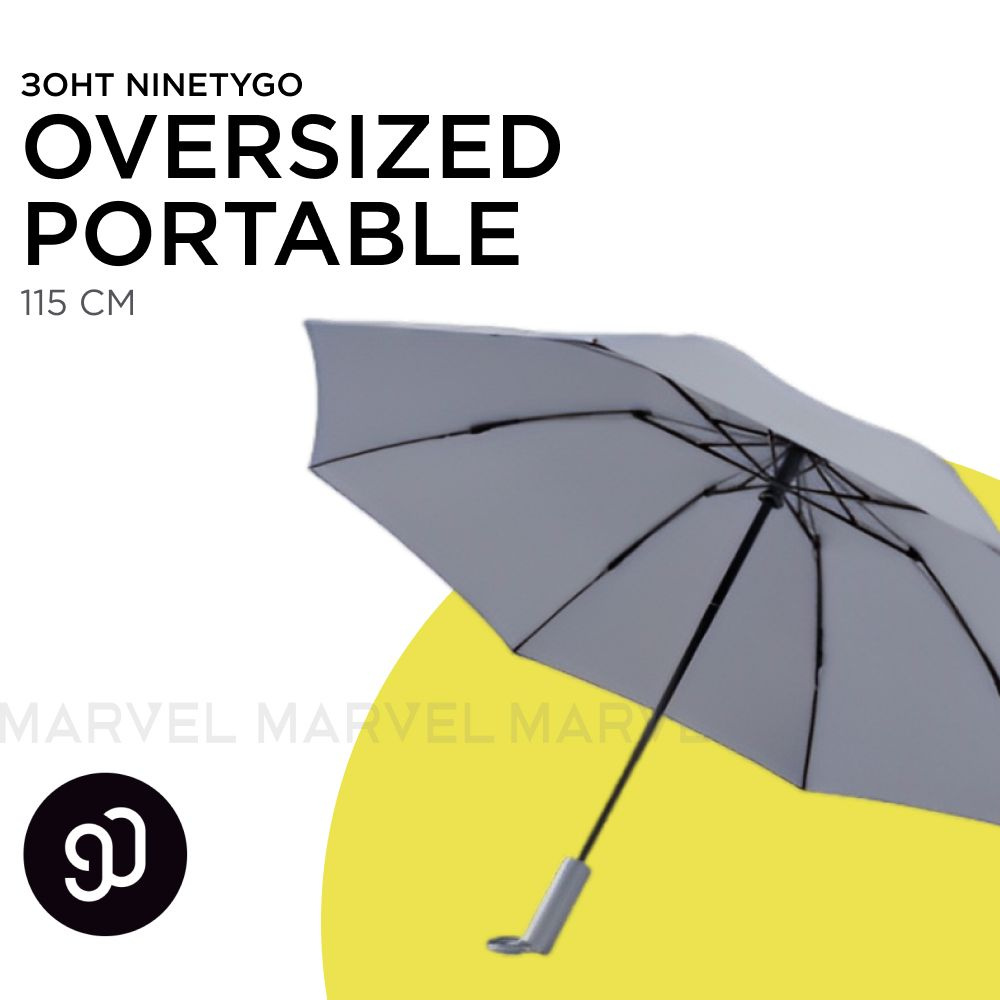 Зонт автоматический Xiaomi NINETYGO Oversized Portable Umbrella, автоматическая версия, серый  #1