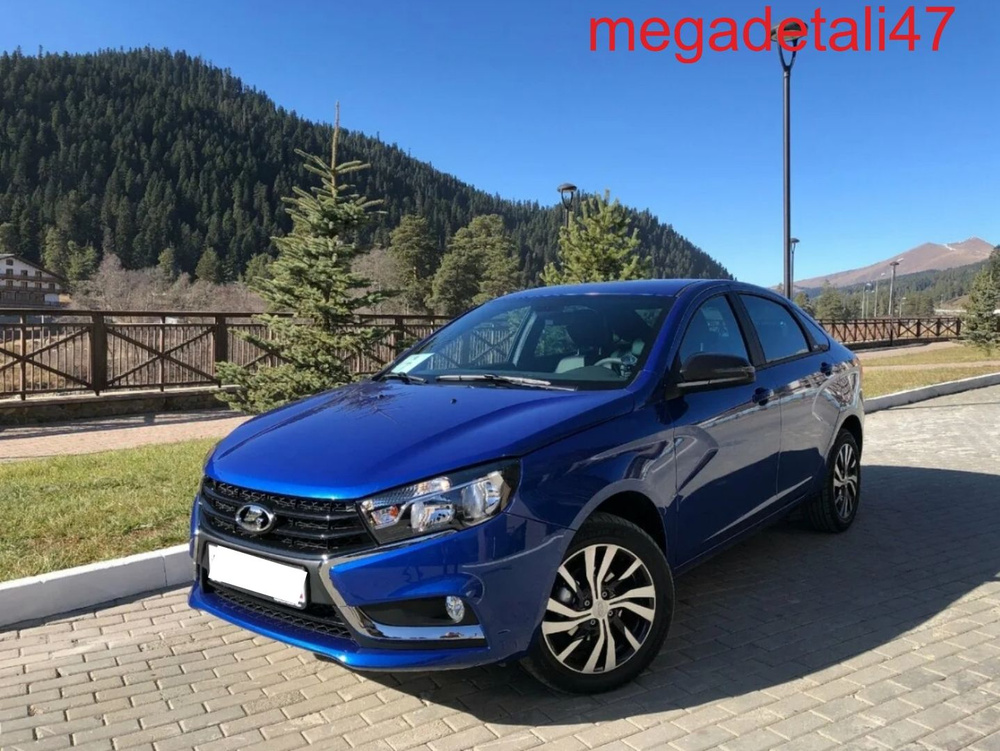 Бампер передний в цвет кузова Лада Веста 476 - Дайвинг - Синий - купить ...