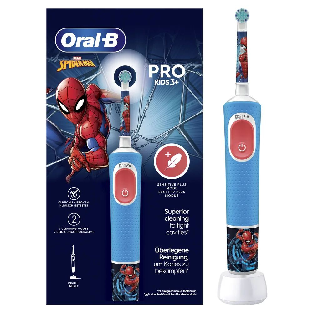 Детская электрическая зубная щетка Oral-B Vitality Kids Spiderman D103 Человек-паук  #1