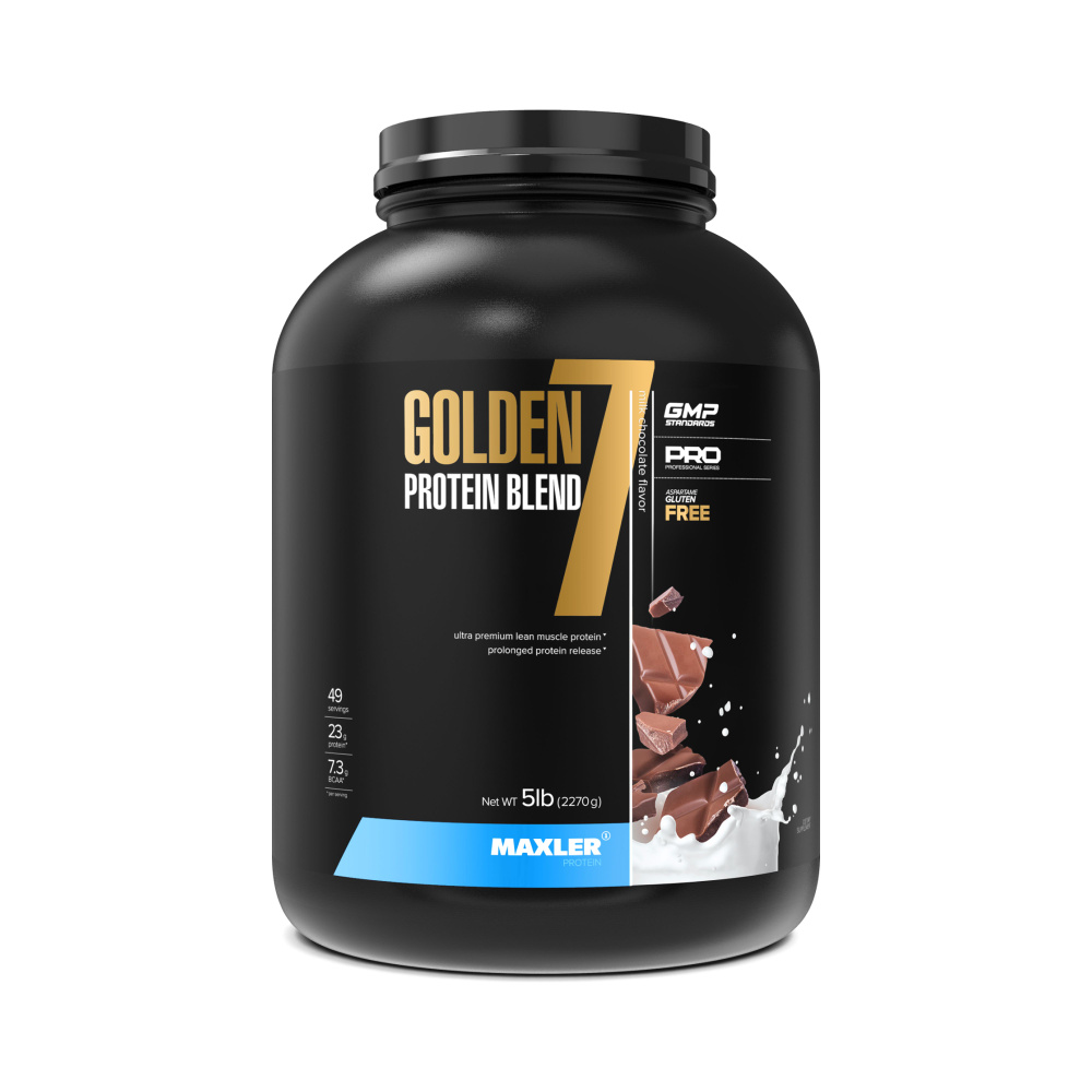 Протеин многокомпонентный Maxler Golden 7 Protein Blend 5 lb Молочный ...