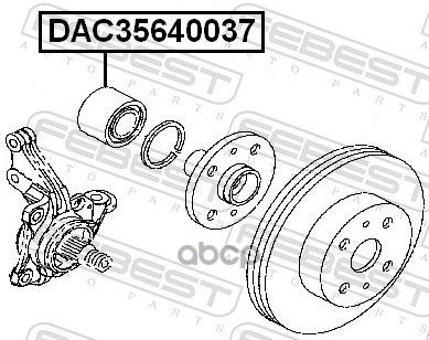 Подшипник Ступичный Передний (35X64x37) (Toyota Duet M100a/M101a/M110a/M111a 1998-2004) Febest Febes #1