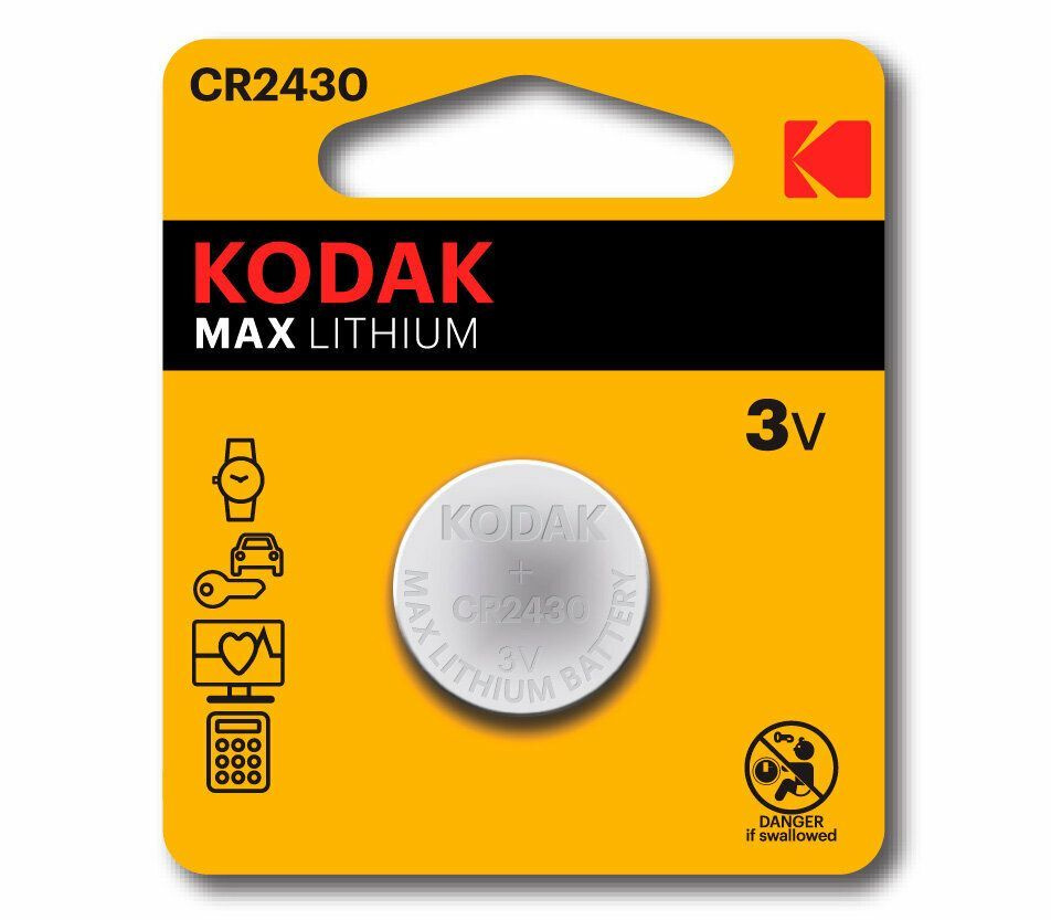 Батарейка CR2430 3V Kodak MAX Lithium 1шт. #1